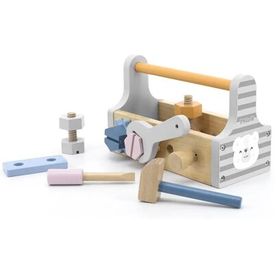 Boîte à outils en bois PolarB - Jeu pour enfants - Publicité Boîte à outils en bois PolarB - Jeu pour enfants - Publicité