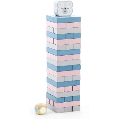 Viga PolarB Tour en Blocs de Bois avec Ours - Jeu de Jenga - Publicité Viga PolarB Tour en Blocs de Bois avec Ours - Jeu de Jenga - Publicité