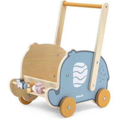 Wózek z drewna Viga Toys - Słoń - Zabawka dla dzieci 12+ miesięcy Wózek z drewna Viga Toys - Słoń - Zabawka dla dzieci 12+ miesięcy