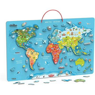 Viga Spielsachen Bildungs/Zeichnungs-Hängebrett mit magnetischer Weltkarte - 106 Stück Viga Spielsachen Bildungs/Zeichnungs-Hängebrett mit magnetischer Weltkarte - 106 Stück
