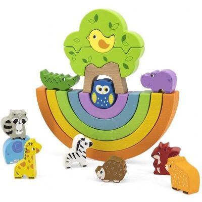 Viga Toys Tęczowe klocki równoważące - Kreatywne klocki Viga Toys Tęczowe klocki równoważące - Kreatywne klocki
