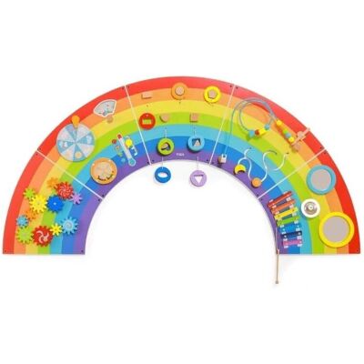 Viga Toys - Regenbogen Aktivitätswand für Feinmotorik - Bildungspanel Viga Toys - Regenbogen Aktivitätswand für Feinmotorik - Bildungspanel