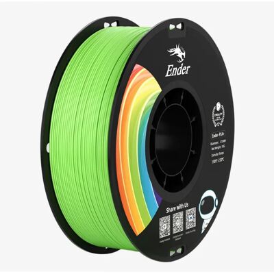 Creality Ender - PLA+ - 1.75mm - 1kg - Verde - Filamento 3D Creality Ender - PLA+ - 1.75mm - 1kg - Verde - Filamento 3D