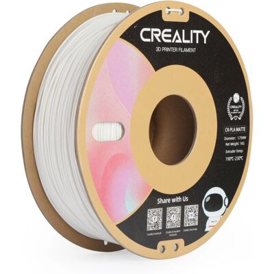 Creality Creality CR-PLA Mat -filament - 1,75 mm Hvid Creality Creality CR-PLA Mat -filament - 1,75 mm Hvid