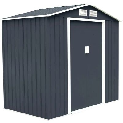 Costway Abri de Jardin en Acier 2,7m2 Toit Incliné - Rangement Extérieur - Publicité Costway Abri de Jardin en Acier 2,7m2 Toit Incliné - Rangement Extérieur - Publicité