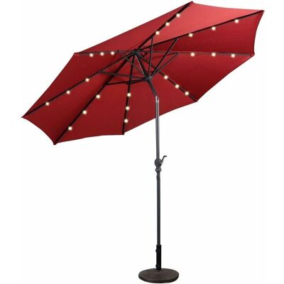 COSTWAY - LED Garden Umbrella Ø300 - Rosso - Outdoor Umbrella COSTWAY - LED Garden Umbrella Ø300 - Rosso - Outdoor Umbrella