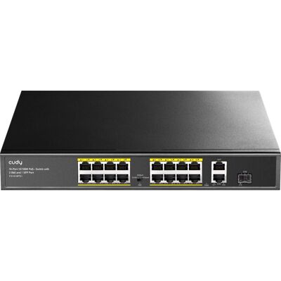 Cudy FS1018PS1 Netzwerkswitch - 18 Ports, PoE, Fast Ethernet Cudy FS1018PS1 Netzwerkswitch - 18 Ports, PoE, Fast Ethernet