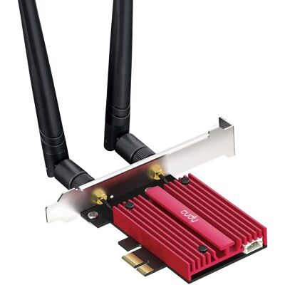 Cudy BE9300 Wi-Fi 7 PCIe Adapter - Schwarz, Rot Cudy BE9300 Wi-Fi 7 PCIe Adapter - Schwarz, Rot