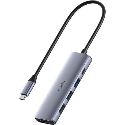Cudy 5-in-1 USB-C Hub mit 4K HDMI - USB-C, 5 Anschlüsse Cudy 5-in-1 USB-C Hub mit 4K HDMI - USB-C, 5 Anschlüsse