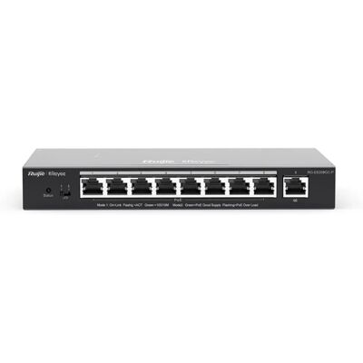 Ruijie Networks RG-ES209GC-P Managed Gigabit Ethernet PoE Netzwerk-Switch - Schwarz Ruijie Networks RG-ES209GC-P Managed Gigabit Ethernet PoE Netzwerk-Switch - Schwarz