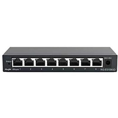 Ruijie RG-ES108GD Commutateur Gigabit 8 Ports - Appareil réseau - Publicité Ruijie RG-ES108GD Commutateur Gigabit 8 Ports - Appareil réseau - Publicité