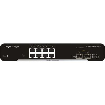 Ruijie Networks RG-NBS3100-8GT2SFP Managed L2 Gigabit Ethernet Switch - Schwarz Ruijie Networks RG-NBS3100-8GT2SFP Managed L2 Gigabit Ethernet Switch - Schwarz