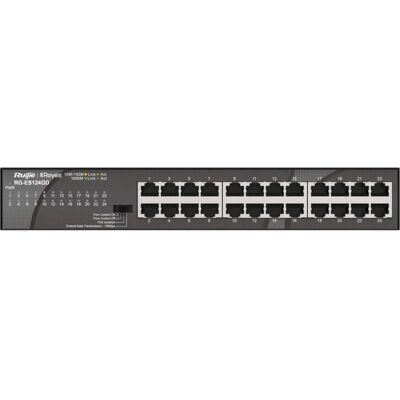 Switch de rede Ruijie RG-ES124GD - 24 Portas - Ethernet Gigabit Switch de rede Ruijie RG-ES124GD - 24 Portas - Ethernet Gigabit