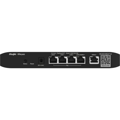 Router cableado Ruijie Networks RG-EG105G-PV2 - 5 puertos 1Gbps - Gestión en la nube Router cableado Ruijie Networks RG-EG105G-PV2 - 5 puertos 1Gbps - Gestión en la nube