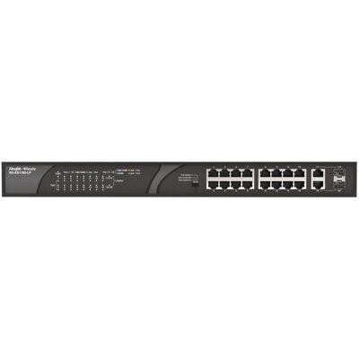 Switch de rede Ruijie Networks RG-ES118S-LP - 16 Portas, PoE, Preto Switch de rede Ruijie Networks RG-ES118S-LP - 16 Portas, PoE, Preto