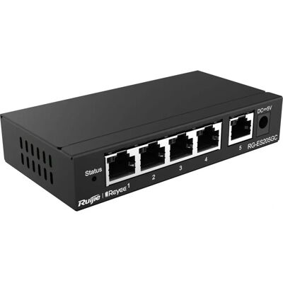 Switch Ethernet Gigabit géré Ruijie Networks RG-ES205GC - Noir - Publicité Switch Ethernet Gigabit géré Ruijie Networks RG-ES205GC - Noir - Publicité