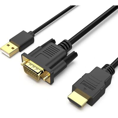 BENFEI - Cabo VGA para HDMI - 1.8m - Áudio BENFEI - Cabo VGA para HDMI - 1.8m - Áudio