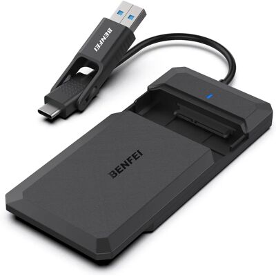 Benfei Boîtier pour disque dur externe SATA 2,5" - USB-C/Type-A Benfei Boîtier pour disque dur externe SATA 2,5" - USB-C/Type-A
