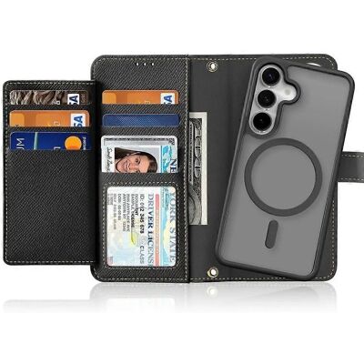 Samsung S25+ Lawa Series Portemonneehoes - Zwart Samsung S25+ Lawa Series Portemonneehoes - Zwart