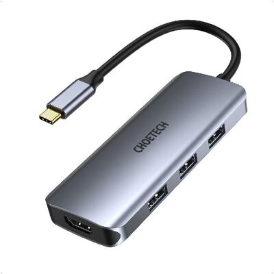 Choetech Adapter ist 7w1 HUB-M19 USB-C Grau Choetech Adapter ist 7w1 HUB-M19 USB-C Grau
