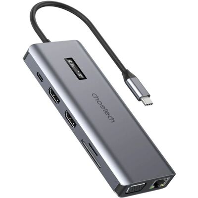 Choetech Marke HUB-M26 12-in-1 Grau Choetech Marke HUB-M26 12-in-1 Grau