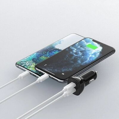 Choetech Dual USB-C Autoladegerät 40W Power Delivery - Autozubehör Choetech Dual USB-C Autoladegerät 40W Power Delivery - Autozubehör