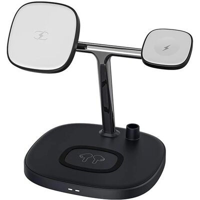 Choetech Schwarzer kabelloser Ladepad 4-in-1 - Wireless Charging Pad Choetech Schwarzer kabelloser Ladepad 4-in-1 - Wireless Charging Pad