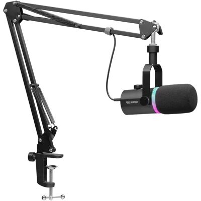 Micro Feelworld PM1-AS - Noir - Microphone pour podcasts, jeux et streaming - Publicité Micro Feelworld PM1-AS - Noir - Microphone pour podcasts, jeux et streaming - Publicité