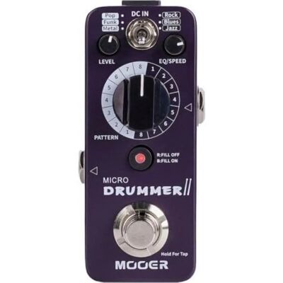 Mooer Micro Drummer II - Pédale de batterie électronique Mooer Micro Drummer II - Pédale de batterie électronique