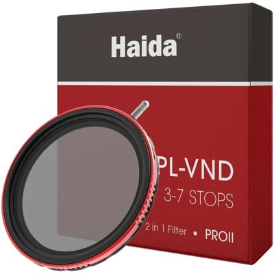 Filtro Haida 67mm PRO II CPL-VND 2 en 1 3-7 Paradas ND Polarizador Filtro Haida 67mm PRO II CPL-VND 2 en 1 3-7 Paradas ND Polarizador