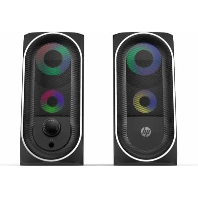 Haut-parleurs PC HP DHE-6001 Noirs avec câble - Haut-parleur PC - Publicité Haut-parleurs PC HP DHE-6001 Noirs avec câble - Haut-parleur PC - Publicité