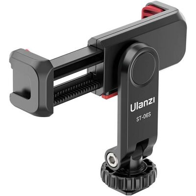 Ulanzi Ulanzi ST-06S Phone Holder - Adjustable, 360° Rotatable, Cold Shoe Mount - Camera Accessory Ulanzi Ulanzi ST-06S Phone Holder - Adjustable, 360° Rotatable, Cold Shoe Mount - Camera Accessory