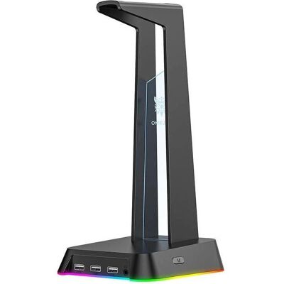 Stojak na słuchawki ONIKUMA - Podświetlenie RGB, Porty USB, Czarny Stojak na słuchawki ONIKUMA - Podświetlenie RGB, Porty USB, Czarny