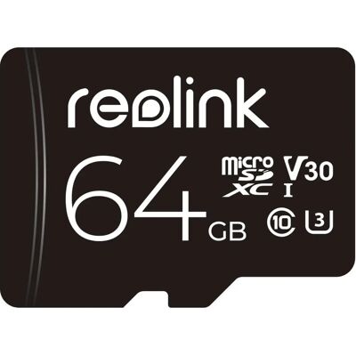 Reolink 64 GB Micro SD-kort - microSD, U3, UHS-I - Minnekort Reolink 64 GB Micro SD-kort - microSD, U3, UHS-I - Minnekort