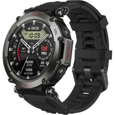 Amazfit T-Rex Ultra - Smartwatch - Nero - Schermo AMOLED ad alta risoluzione - 160+ modalità sportive - 20 giorni di batteria Amazfit T-Rex Ultra - Smartwatch - Nero - Schermo AMOLED ad alta risoluzione - 160+ modalità sportive - 20 giorni di batteria