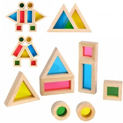Tooky Toy Co Tęczowe Bloki sensoryczne - 8 sztuk Edukacyjna zabawka Tooky Toy Co Tęczowe Bloki sensoryczne - 8 sztuk Edukacyjna zabawka