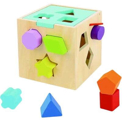 Tooky Toy Wooden Shape Sorter - 12 Shapes for Kids Tooky Toy Wooden Shape Sorter - 12 Shapes for Kids