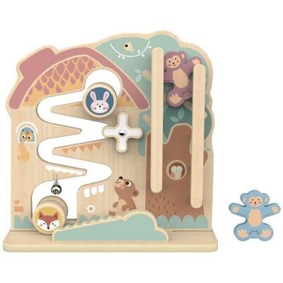 Tooky Toy - Wielokolorowa piłka aktywności 2 w 1 - Zabawka rozwojowa Tooky Toy - Wielokolorowa piłka aktywności 2 w 1 - Zabawka rozwojowa