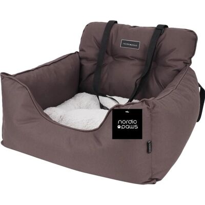Nordic Paws Siège Auto Luxe Marron Confortable - Publicité Nordic Paws Siège Auto Luxe Marron Confortable - Publicité