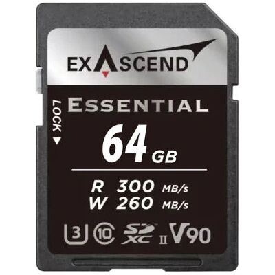 Exascend 64GB UHS-II V90 SDXC Speicherkarte - Wasserdicht & Stoßfest Exascend 64GB UHS-II V90 SDXC Speicherkarte - Wasserdicht & Stoßfest
