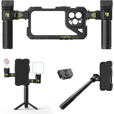 Freewell iPhone 16 Pro Video Rig Kit - Stabilizer, Tripod & Remote Freewell iPhone 16 Pro Video Rig Kit - Stabilizer, Tripod & Remote