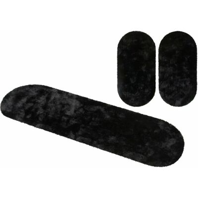 Bruno Banani Dana Teppich - Schwarz, 70x140cm & 70x250cm - U-Form Bruno Banani Dana Teppich - Schwarz, 70x140cm & 70x250cm - U-Form