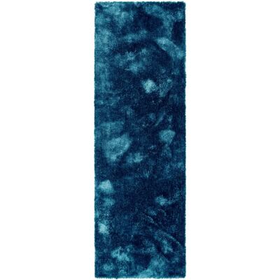 Bruno Banani Dana Teppich - Blau - 80x500cm - 30mm - Hochflor Läufer Bruno Banani Dana Teppich - Blau - 80x500cm - 30mm - Hochflor Läufer