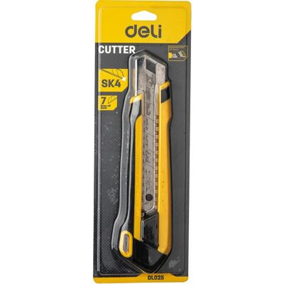 Deli Tools - EDL025 - Negro - 25mm SK4 - Cuchillo utilitario Deli Tools - EDL025 - Negro - 25mm SK4 - Cuchillo utilitario