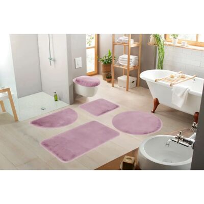 MY HOME Hasen-Badematte - 3-tlg. Set - Rosa - Badezimmermatte MY HOME Hasen-Badematte - 3-tlg. Set - Rosa - Badezimmermatte