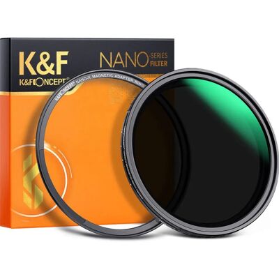 Filtre ND variable K&F Concept ND8-128 Nano X Magnétique - Filtre d'appareil photo - Publicité Filtre ND variable K&F Concept ND8-128 Nano X Magnétique - Filtre d'appareil photo - Publicité