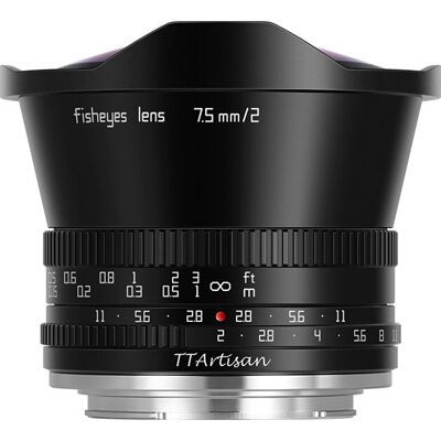 TTArtisan 7.5mm f/2 Fisheye Lens for Sony E - Wide Angle TTArtisan 7.5mm f/2 Fisheye Lens for Sony E - Wide Angle