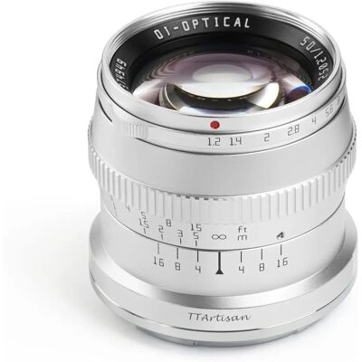 Lente TTArtisan 50mm f1.2 - Montura Sony E - Plata Lente TTArtisan 50mm f1.2 - Montura Sony E - Plata