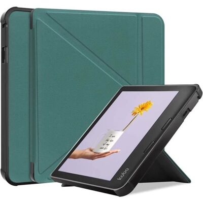 Kobo - Sage - Vert Foncé - Cuir Synthétique - Housse - Publicité Kobo - Sage - Vert Foncé - Cuir Synthétique - Housse - Publicité