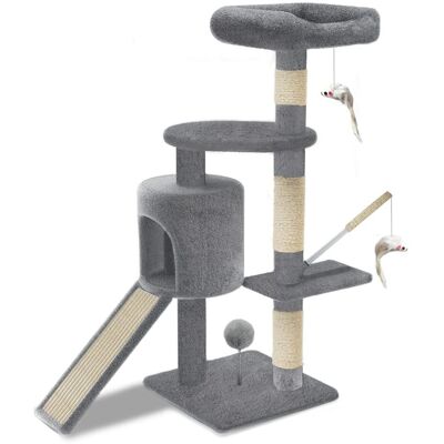 Vounot Drapak z Tabletą Drapakową 115cm - Szary Vounot Drapak z Tabletą Drapakową 115cm - Szary